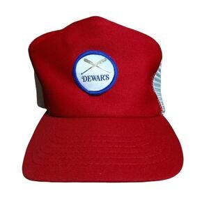 70's Vintage New Era Dewar's Beer Trucker Hat Snapback Dupont Visor Pro Design